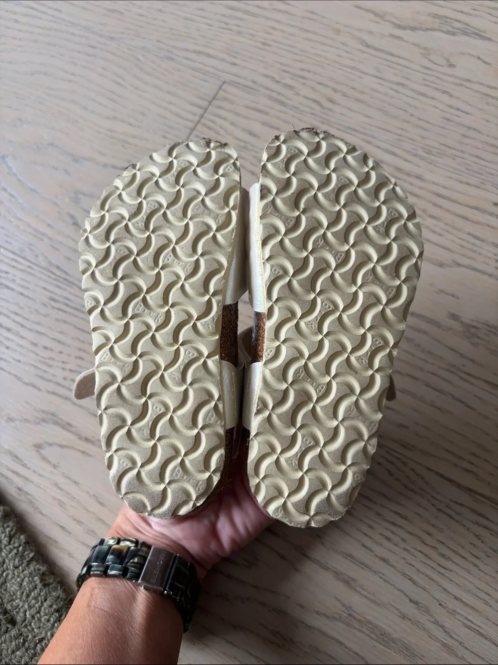 Birkenstock Toddler Leather Two-Strap Sandals - size 7